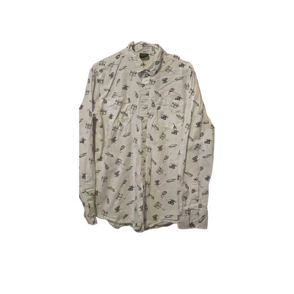 Fantastic Beasts by Hot Topic Mens White Casual Button Front Shirt Size Large - Picture 1 of 16